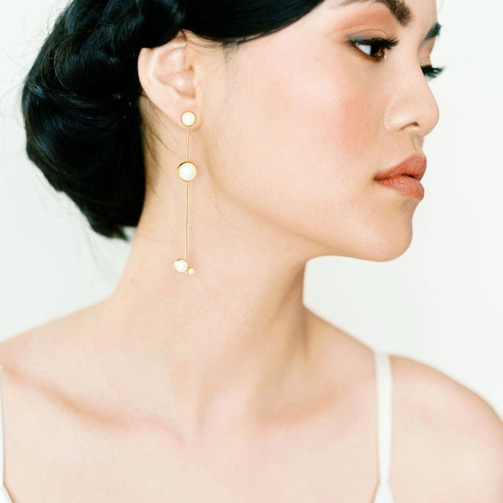 Hushed Commotion Lina Pearl Drop Earrings